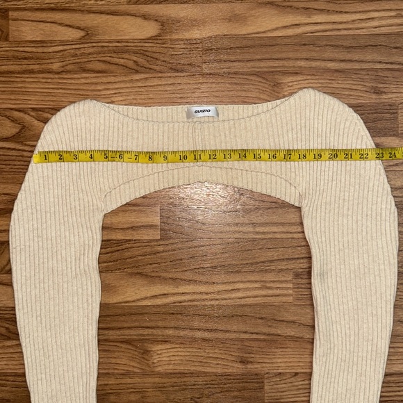 Danielle Guizio Cashmere Wool Blend Knit SHRUG ONLY Size Medium Oatmeal Colorway - Picture 8 of 9